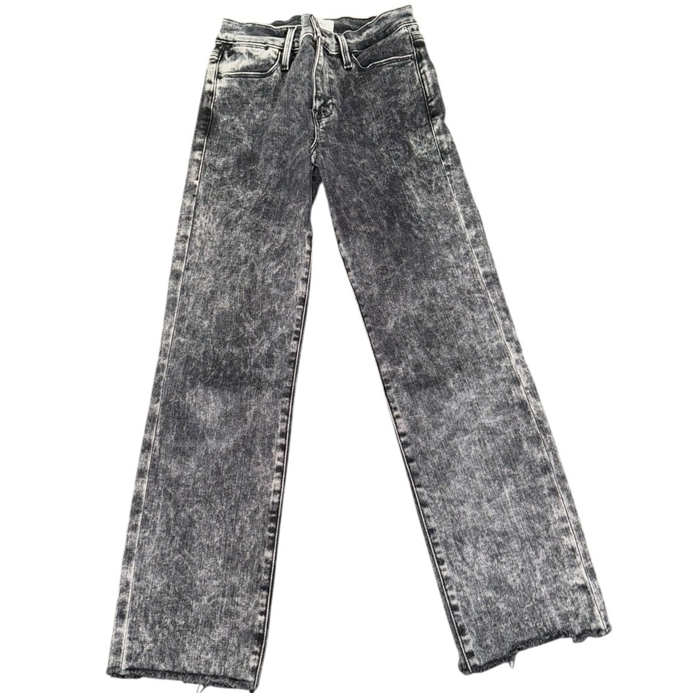 Frame Denim Charcoal Black Jeans Le High Straight Size 25